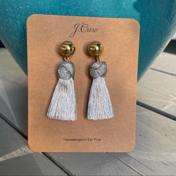 J.Crew Silver Tassel Earrings